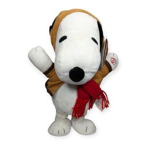 Peanuts Snoopy Flying Ace "Jolly Old St Nick" Animated Plays Music & Dances